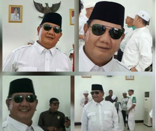 Pria mirip Prabowo di Pekanbaru