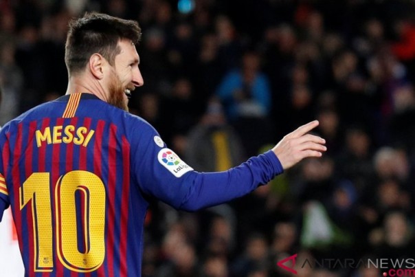 Ujung tombak Barcelona, Lionel Messi. 