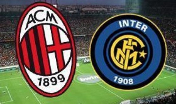 Ilustrasi derby AC Milan lawan Inter Milan. 