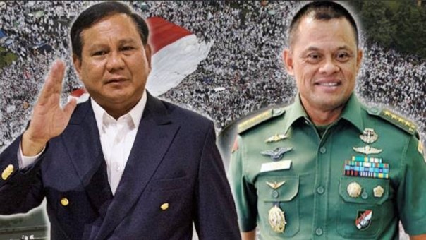 Capres nomor urut 02, Prabowo Subianto dan Jenderal (Purn) Gatot Nurmantyo