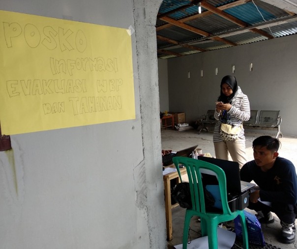 Posko informasi di Rutan Siak (Foto: Riau1)