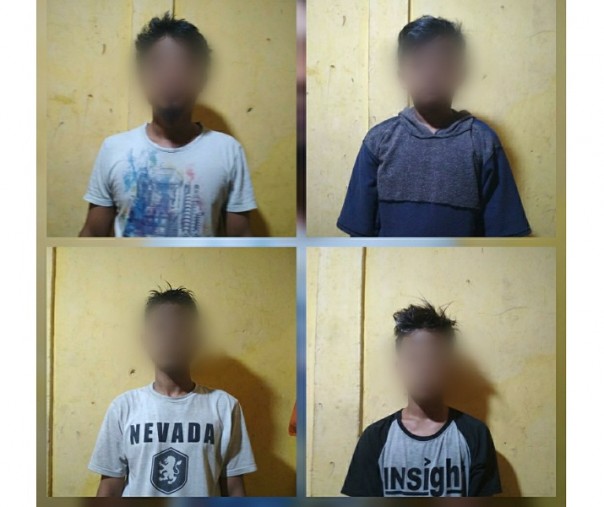 3 orang terduga pelaku Begal dan satu lagi yang berperan membantu menjual sepeda motor hasil curiam, ditangkap polisi Pekanbaru.