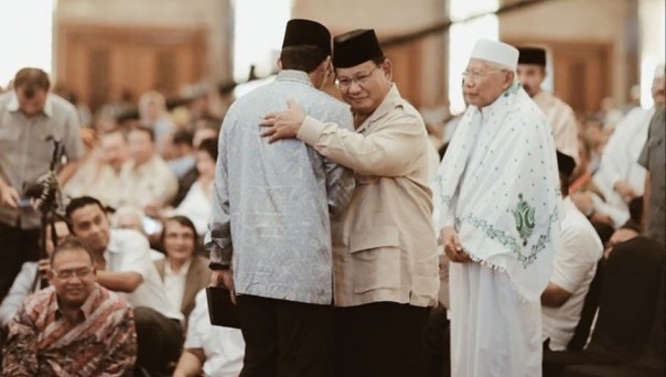 Capres nomor urut 02, Prabowo Subianto bersama Cawapres nomor urut 02, Sandiaga Salahuddin Uno