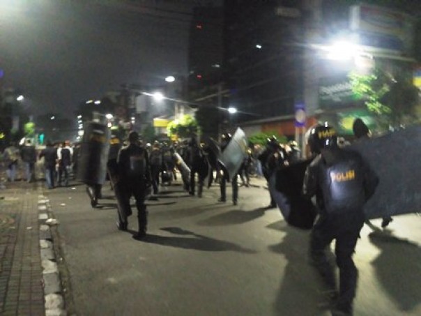Pengamanan Aksi Massa 22 Mei di Bawaslu RI oleh Kepolisian. 