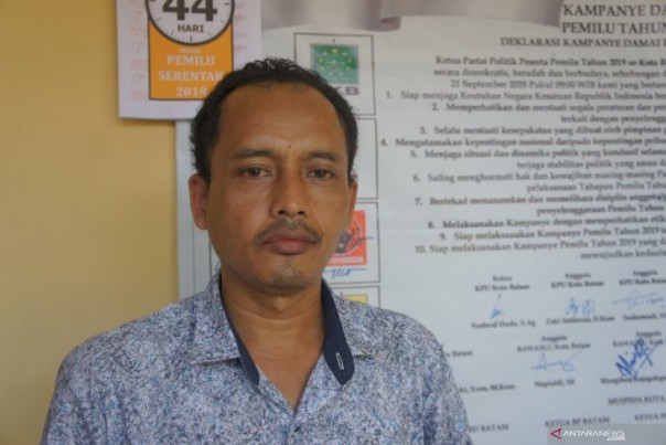 Anggota KPU Kota Batam, Zaki Setiawan. 