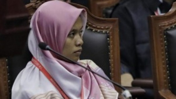 Nur Lathifah, saksi yang dihadirkan Prabowo-Sandi dalam sidang lanjutan sengketa PHPU Pilpres 2019 di MK (cnnindonesia.com)