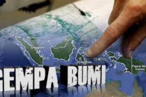 Ilustrasi gempa bumi. 