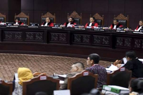 Ilustrasi Sidang sengketa Pilpres 2019 di Mahkamah Konstitusi beberapa hari lalu. 