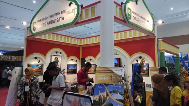 Stand Dinas Pariwisata Kabupaten Siak dalam ajang GWBN 2019 dan HTF di Jakarta