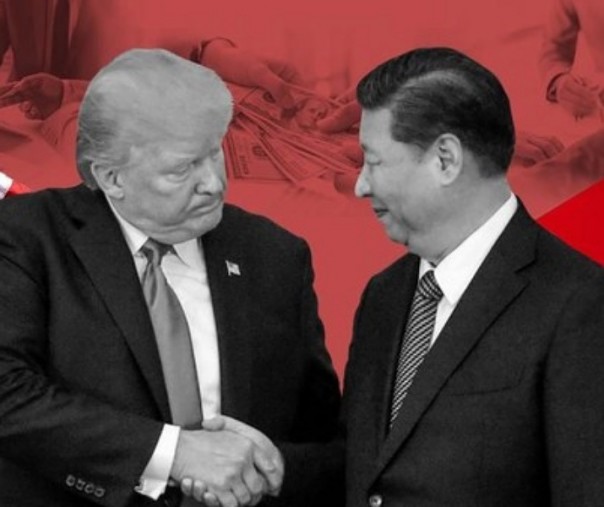 Presiden Amerika Serikat (AS) Donald Trump dan Presiden China Xi Jinping. Foto: Detik.com.