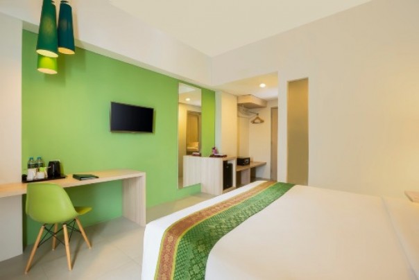 Kamar Deluxe di Pesonna Hotel Pekanbaru