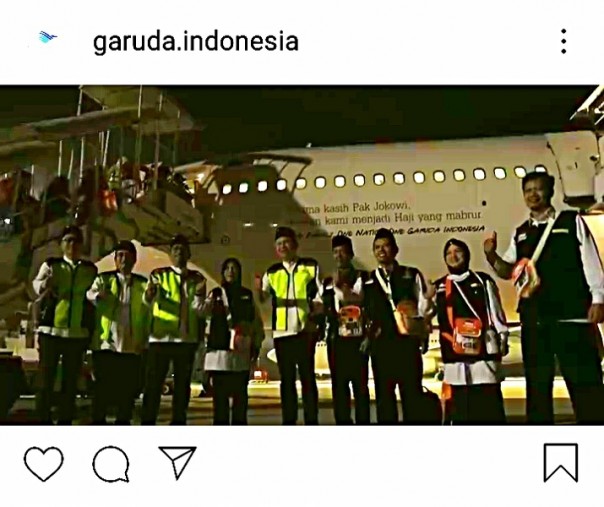 Sreen shoot cuplikan video di akun Instagram @garuda.indonesia (Foto: Zar/Riau1.com)