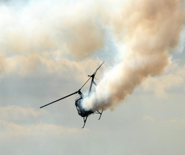 Ilustrasi helikopter jatuh. Foto: Shutterstock.com.