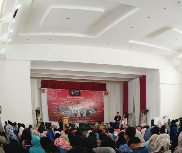 Roadshow World Indonesia Scholarship Festival (Wish) Festival di Universitas Riau (Foto: Zar /riau1.com)