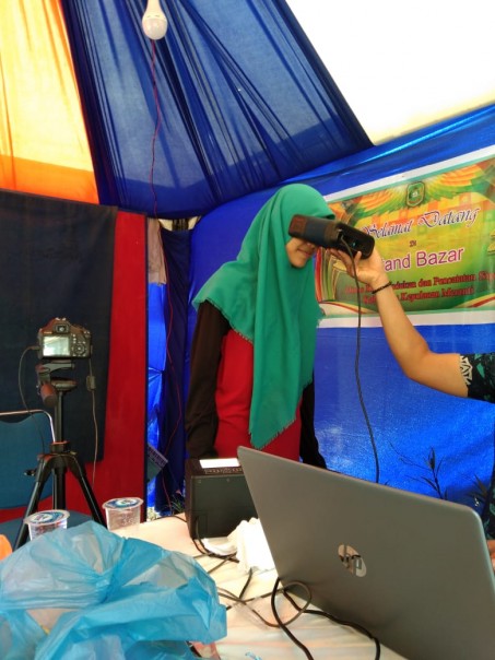 Proses Perekaman e-KTP di Stand Bazar MTQ Kab.Meranti