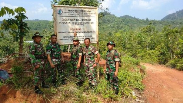 Satgas Karlahut Tim 5 saat melakukan patroli karlahut di Desa Rantau Berangin