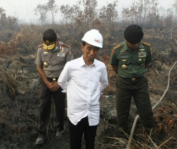 Jokowi pantau karhutla (Foto: Istimewa/tribunnews.com)