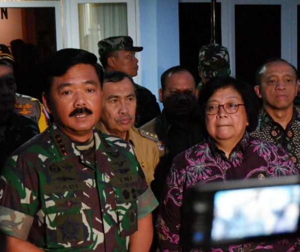 Menteri Siti Nurbaya saat bertandang ke Riau dalam pengecekan kondisi terkini Karhutla (Dok Riau1)
