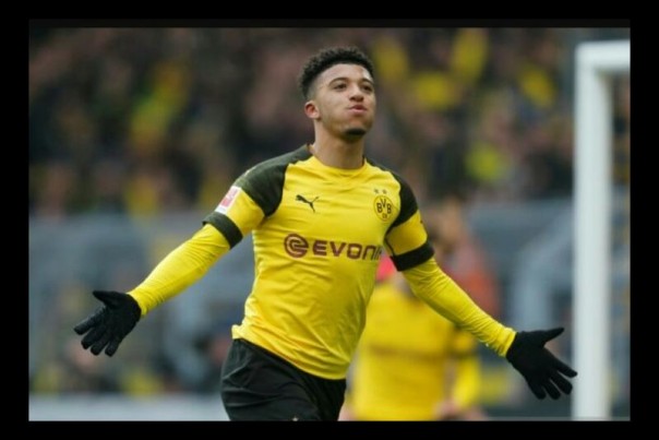 Pemain Borussia Dortmund Jadon Sancho. 