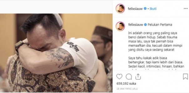 Postingan Ustaz Felix Siauw di postingan Instagram miliknya @felixsiauw