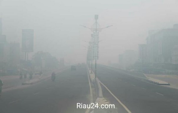 Kabut Asap di Riau. Foto:Riau24.com