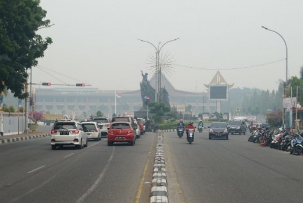 Kabut asap selimuti Riau (foto: dok/riau24group)