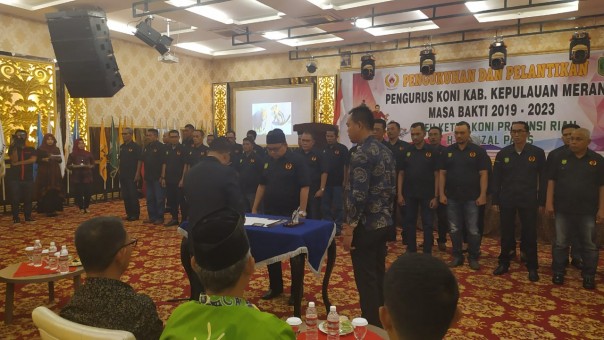 Pelantikan pengurus Koni Meranti periode 2019-2023