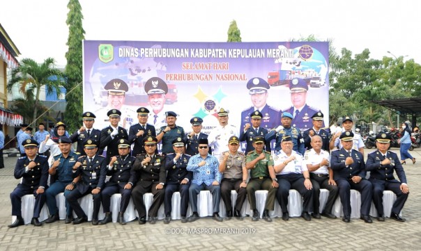 Bupati Meranti dan Forkopimda usai Upacara Hari Kesadaran dan Perhubungan Nasional