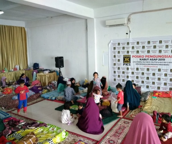 Kondisi Posko kesehatan milik PKS di Riau (Foto: Zar/Riau1.com)