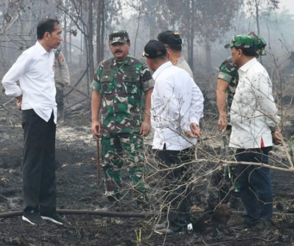 Jokowi saat mengunjungi karhutla di Riau (Foto: Istimewa)