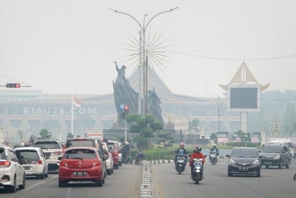 Kabut asap selimuti Riau (foto: dok/riau24group)