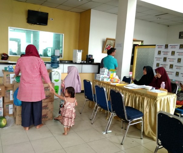 Kondisi posko kesehatan milik Partai Keadilan Sejahtera (Foto: Zar/Riau1.com)