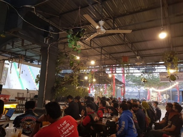 Puluhan bikers antusias nobar MotoGP Aragon bersama Capella Honda Riau