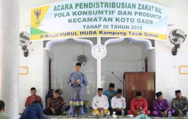 Pendistribusian zakat Baznas Siak tahap III tahun 2019