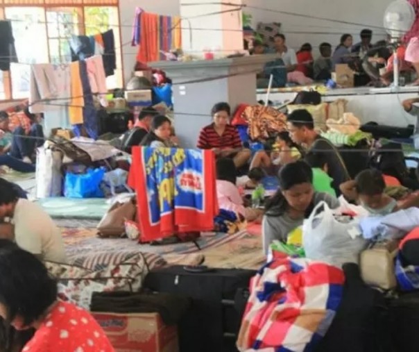 Suasana pengungsi asal Wamena, Kabupaten Jayawijaya. Foto: Antara.