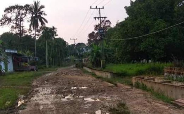 Kondisi Jalan Poros, Desa Titi Akar menuju Hutan Ayu dan Desa Suka Damai-Pangkalan Nyirih di Kecamatan Rupat Utara, Kabupaten Bengkalis