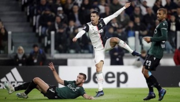 Cristiano Ronaldo cetak satu gol untuk Juventus. 