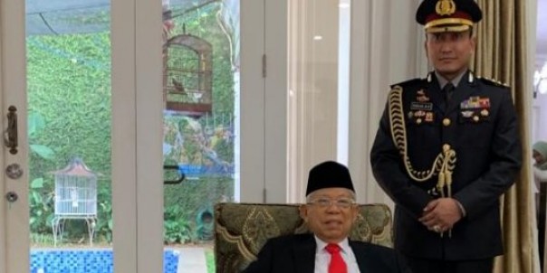 Wakil Presiden Ma'ruf Amin dan Kombes Polisi Sabilul Alif.