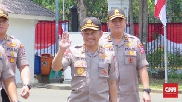 Tito Karnavian saat tiba di Istana Negara, Senin. 