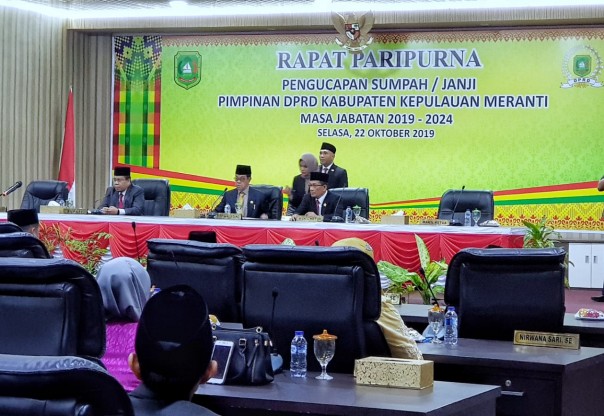 Rapat Paripurna Pelantikan Ketua Pimpinan DPRD Meranti Periode 2019-2024