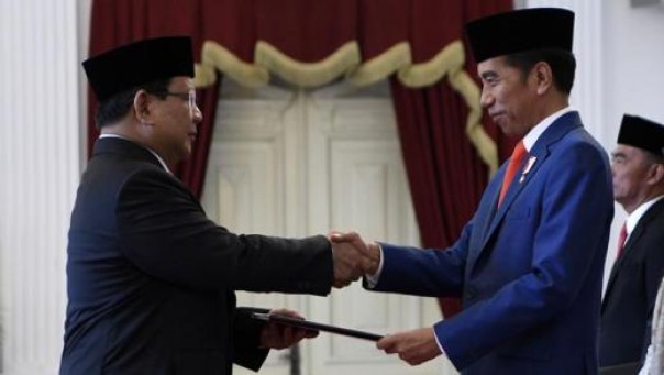 Prabowo Subianto dilantik jadi Menteri Pertahanan RI