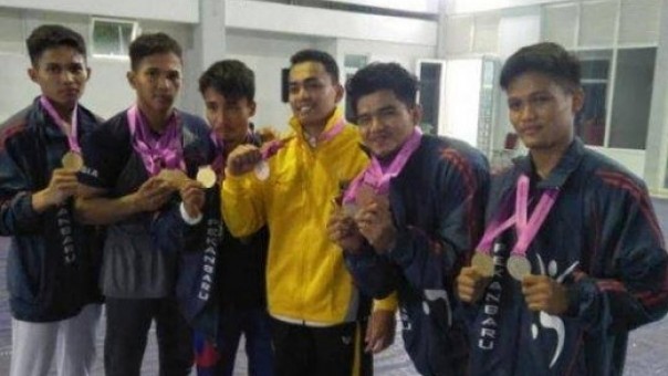 Sejumlah atlet senam Pekanbaru yang mewakili Riau di ajang Kejurnas Pra PON 2019