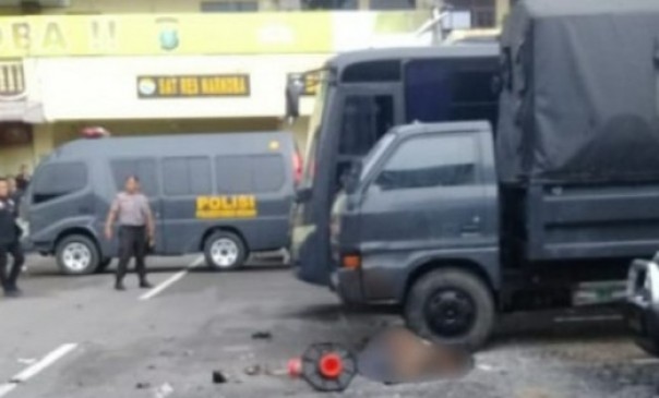 Situasi di Mapolrestabes Medan pasca ledakan diduga bom bunuh diri