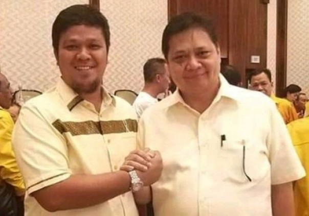 Ketua DPD Golkar Kuansing, Andi Putra bersama Ketum Golkar, Airlangga Hartarto