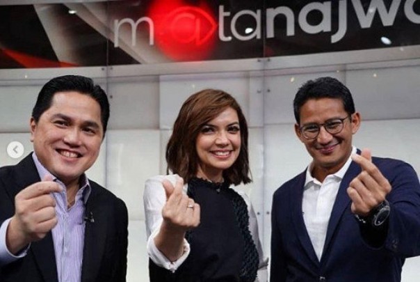 Erick Thohir, Najwa Shihab dan Sandiaga Uno. 