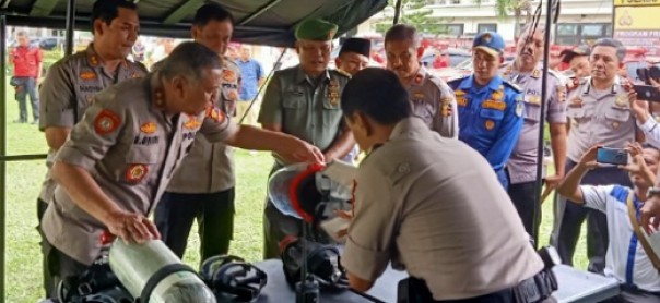 Tim Mabes Polri tinjau kesiapan Polres Pelalawan dalam penanganan karhutla