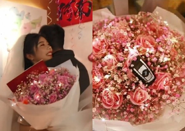Viral, Wanita Asal Cina Ini Melamar Pacarnya Dengan Akta Rumah dan Kunci BMW