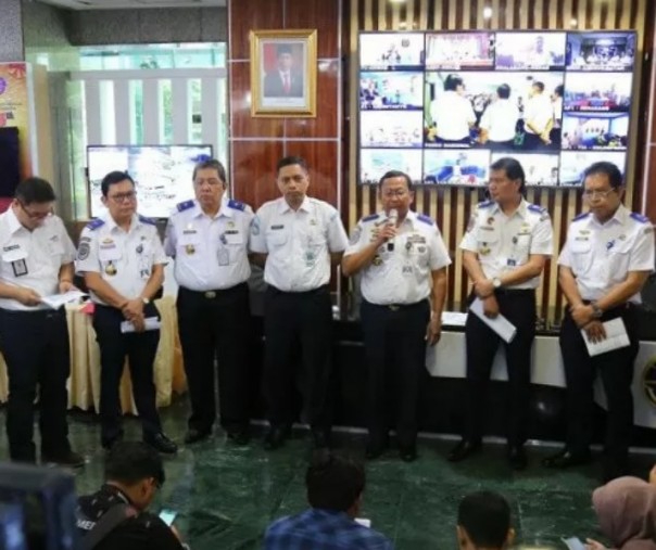 Jajaran pejabat Kemenhub. Foto: Antara.