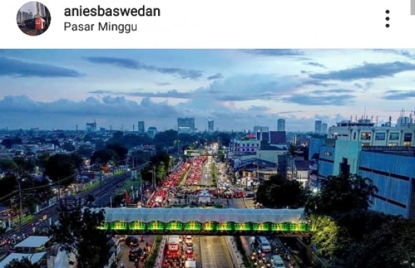Jembatan Pasar Minggu yang menjadi salah satu program Gubernur DKI Jakarta Anies Baswedan