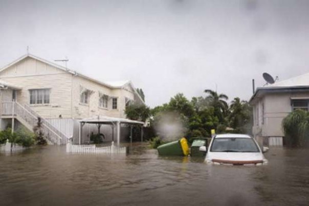 Banjir merendam Queensland Australia, Sabtu pagi. 